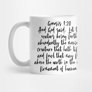 Genesis 1:20 Bible Verse Mug